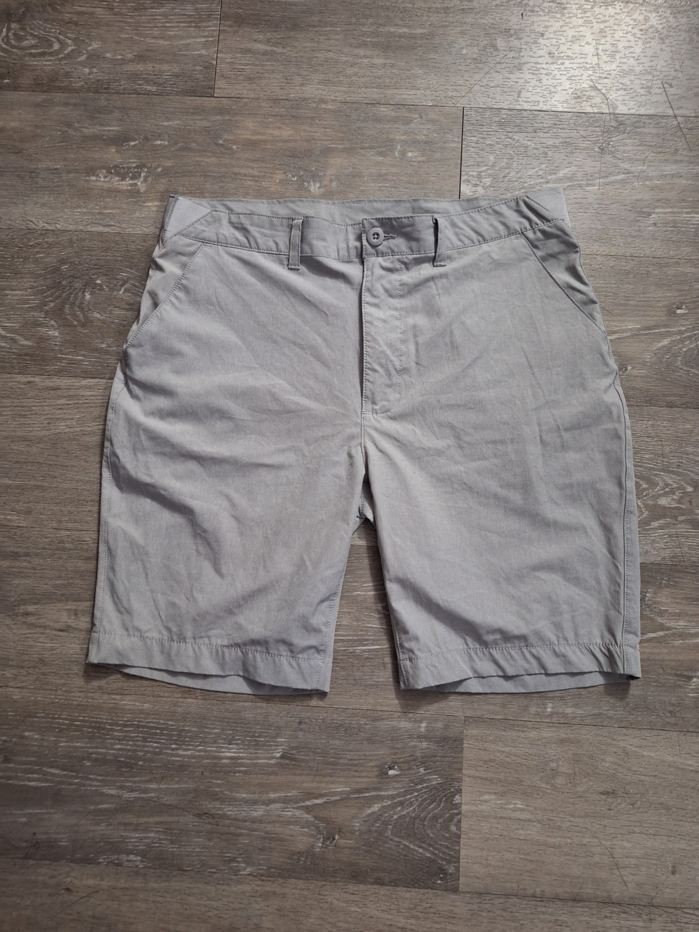 Hallstatt Men's Flat-Front Chino Style Light Gray Active Casual Shorts